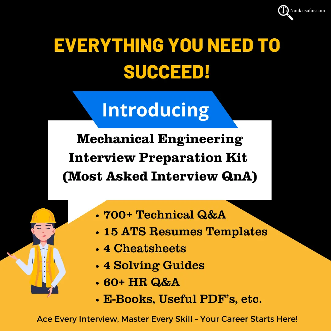 Overview of the Mechanical Engineering Interview Kit with all features highlighted.